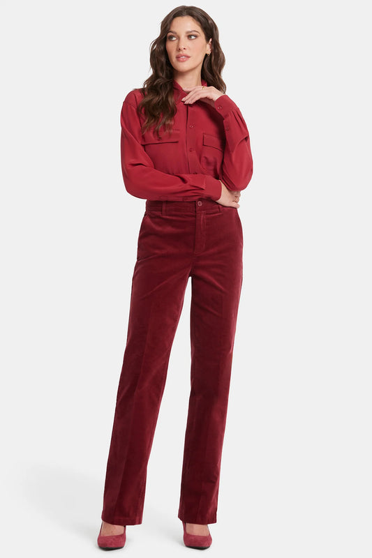 NYDJ Straight Leg Velvet Trouser