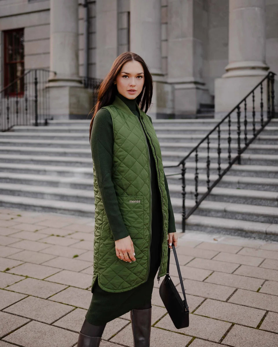 Mernini Quilted Long Liner Vest
