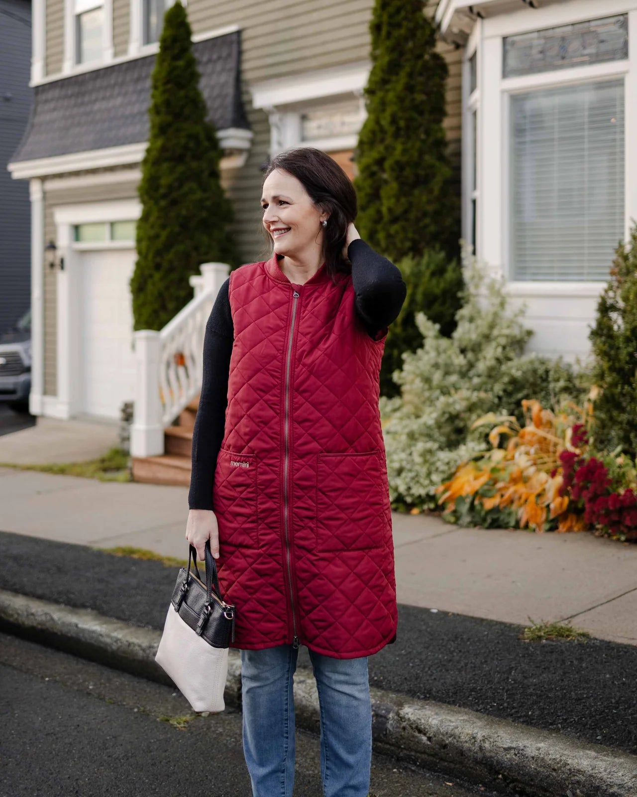 Mernini Quilted Long Liner Vest