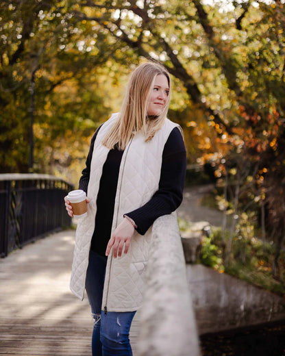 Mernini Quilted Long Liner Vest