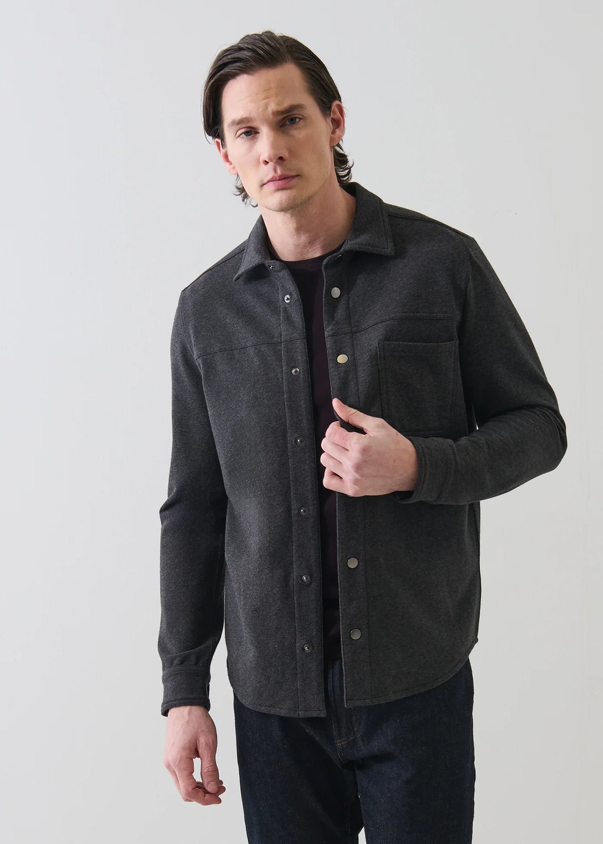 Patrick Assaraf Terry Shirt Jacket