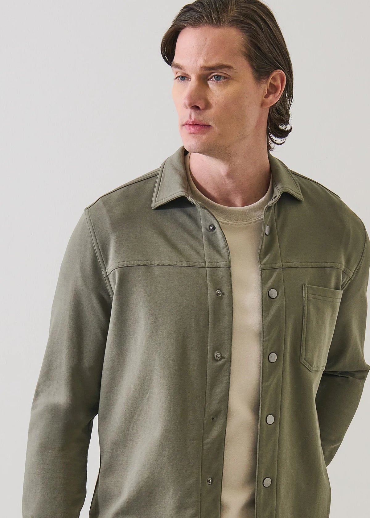 Patrick Assaraf Terry Shirt Jacket