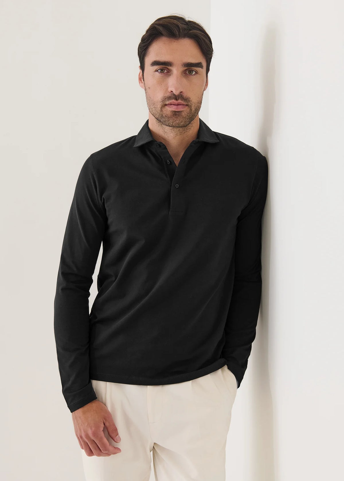 Patrick Assaraf Iconic Long Sleeve Polo