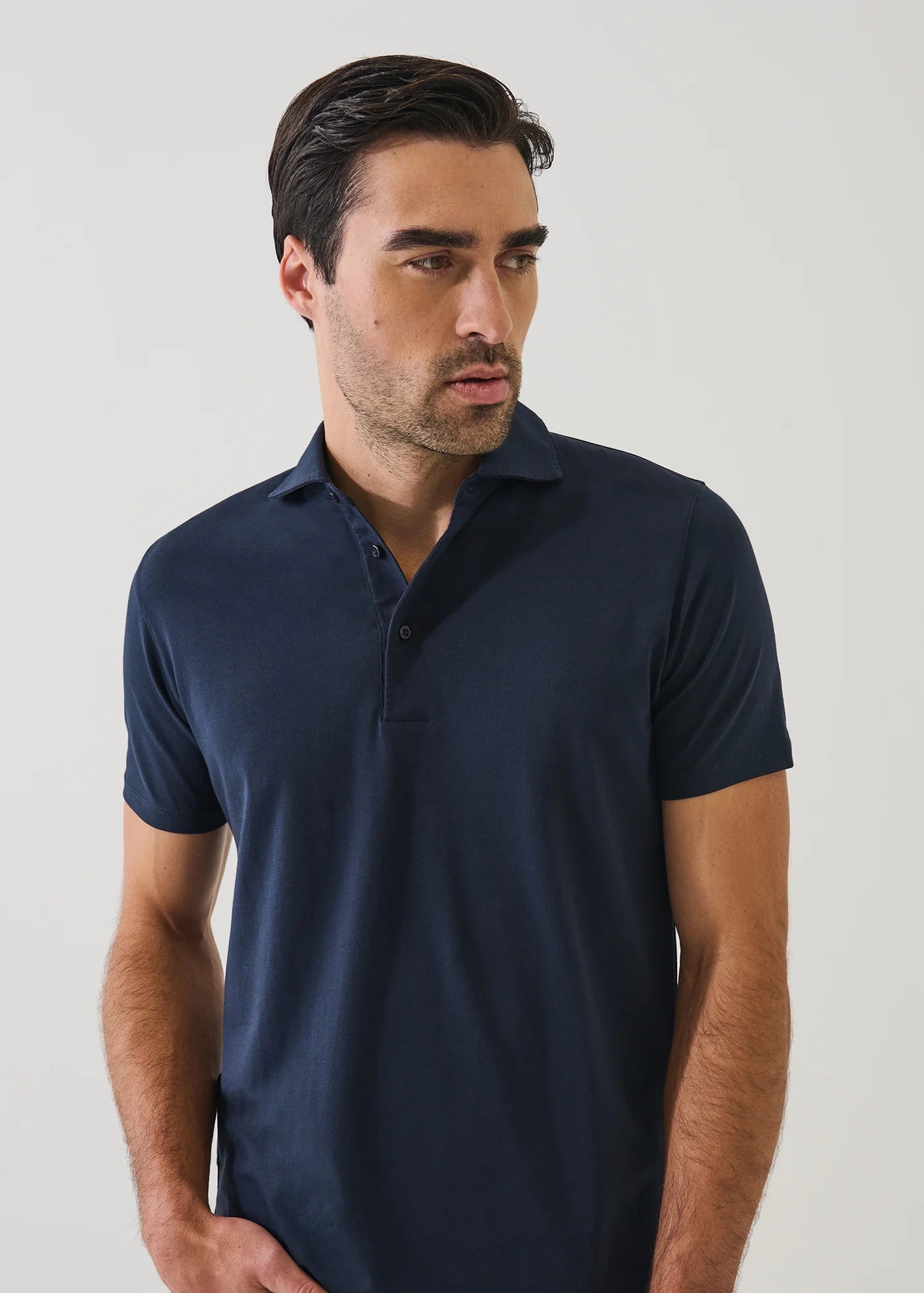 トップス Pedestal polo tee Patrick Assaraf Pima Cotton Stretch Iconic Polo – Tigs Store