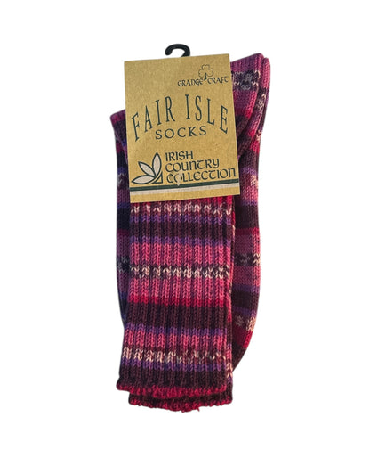 Fair Isle Ladies Socks