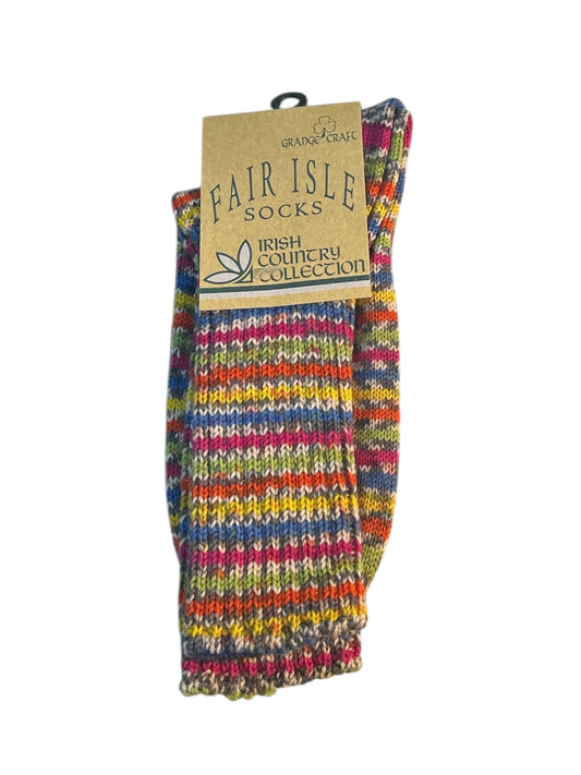 Fair Isle Ladies Socks