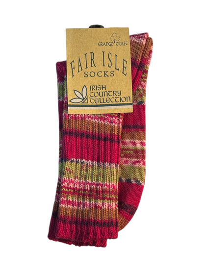 Fair Isle Ladies Socks