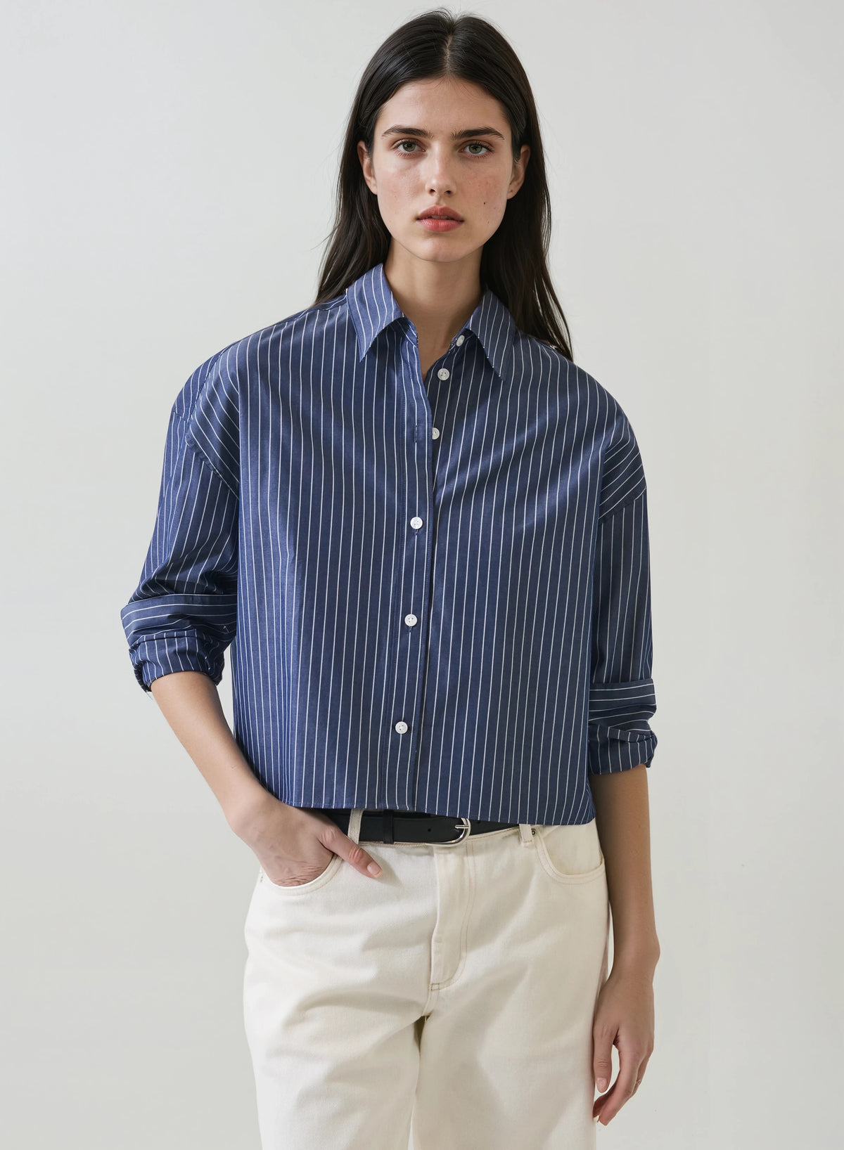 Patrick Assaraf Cotton Short Blouse
