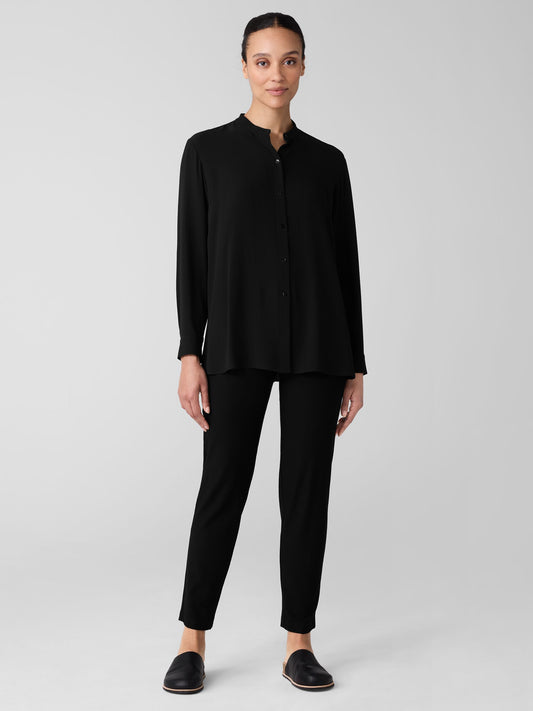 Eileen Fisher Washable Stretch Crepe Slim Ankle Pant