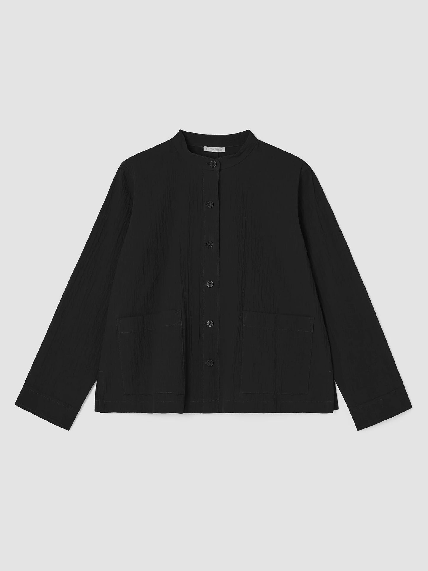 Eileen Fisher Organic Cotton Pucker Shirt Jacket
