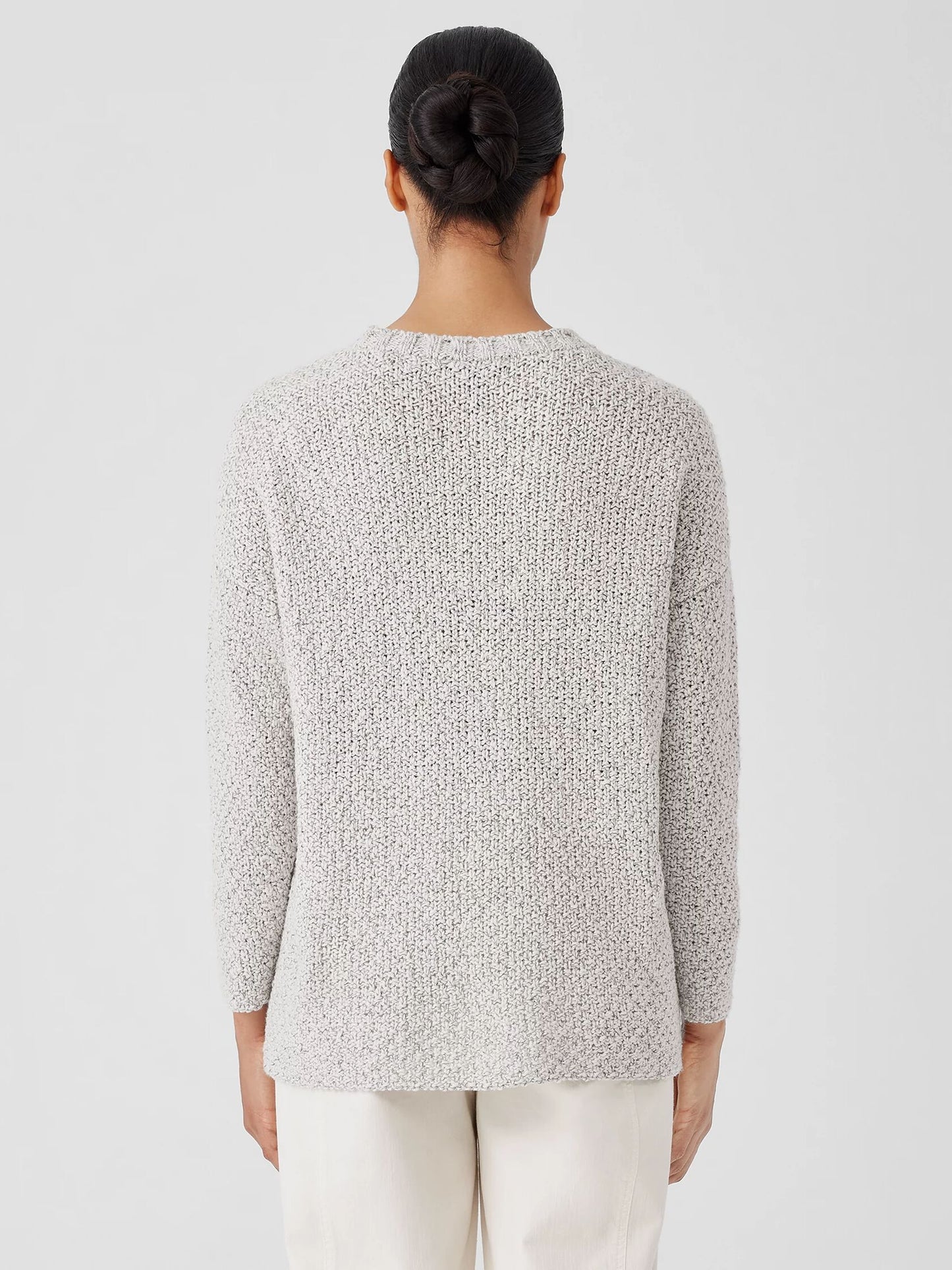 Eileen Fisher Organic Cotton Crimp Knit Sweater