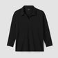 Eileen Fisher Pima Cotton Stretch Jersey Collar Top