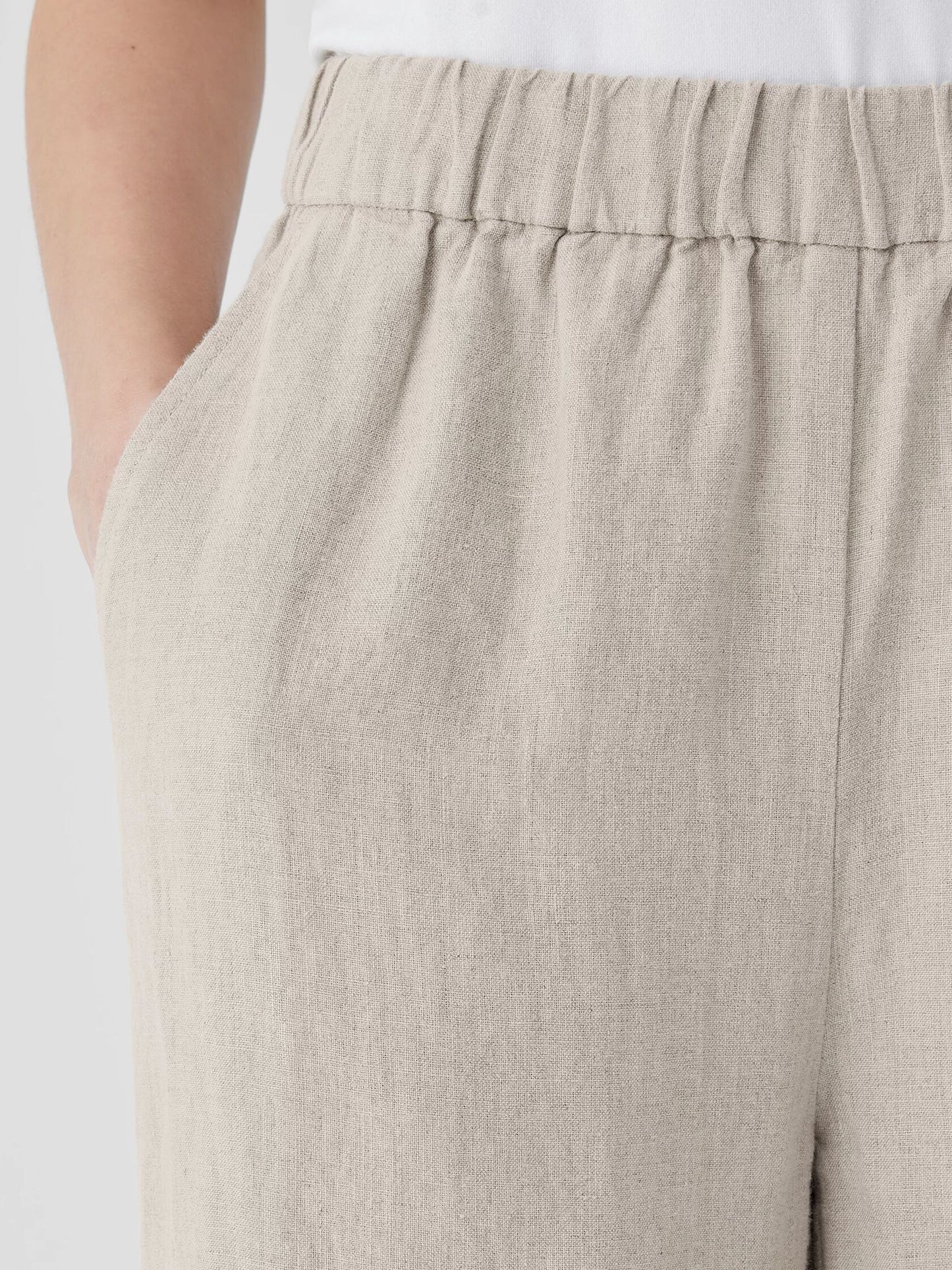 Eileen Fisher Organic Linen Wide Leg Pant