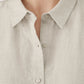 Eileen Fisher Organic Linen Classic Collar Short Sleeve Shirt