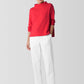 Eileen Fisher Organic Cotton Terry Funnel Neck Top