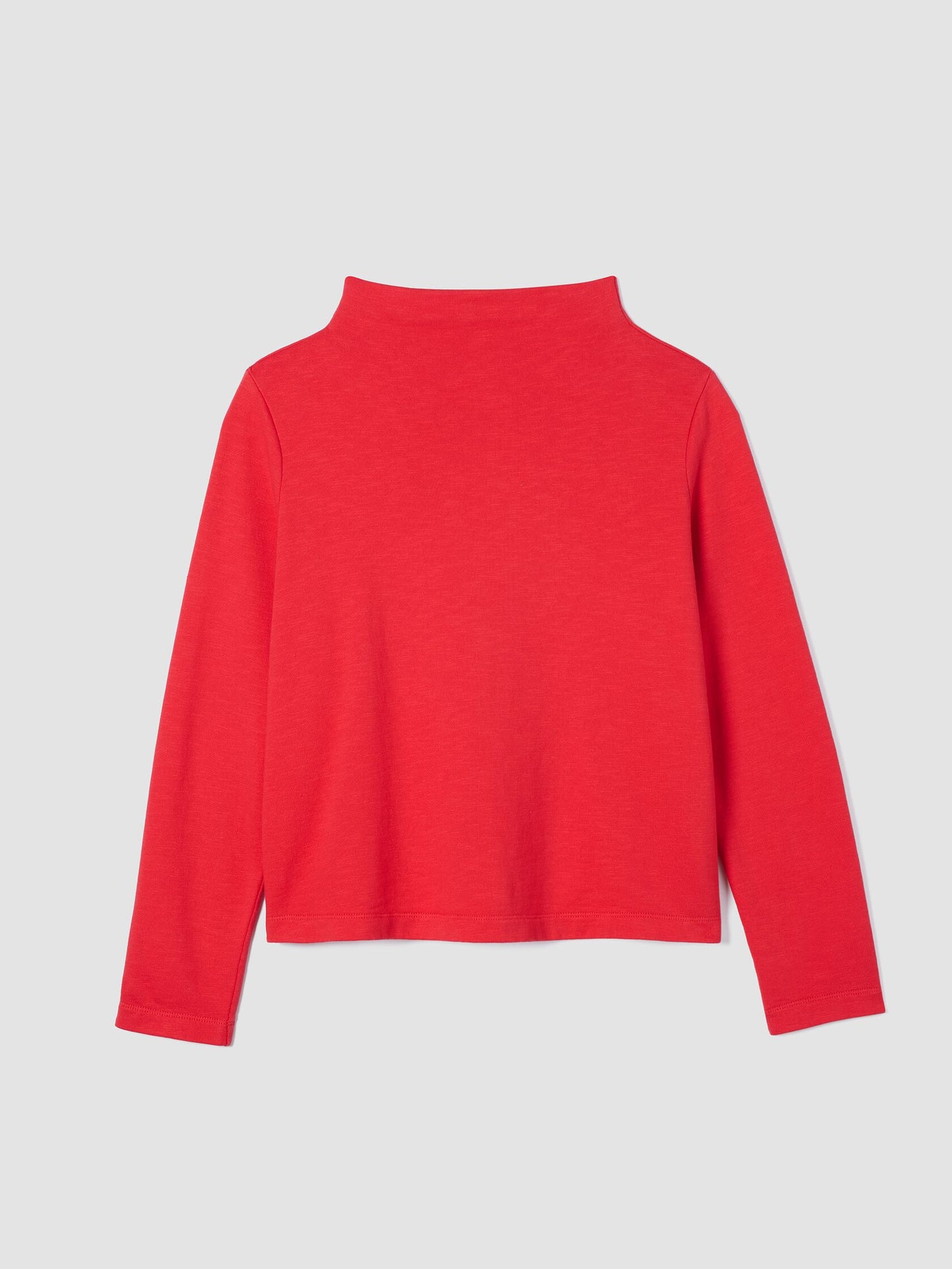 Eileen Fisher Organic Cotton Terry Funnel Neck Top