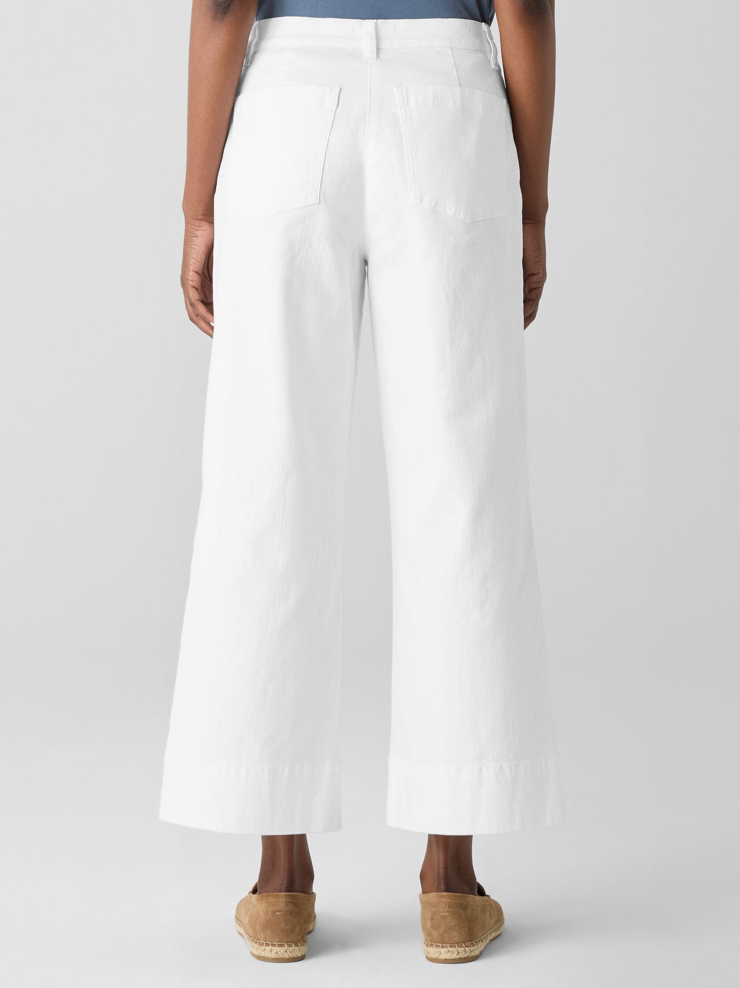 Eileen Fisher Organic Cotton Stretch Denim Wide Leg Pant