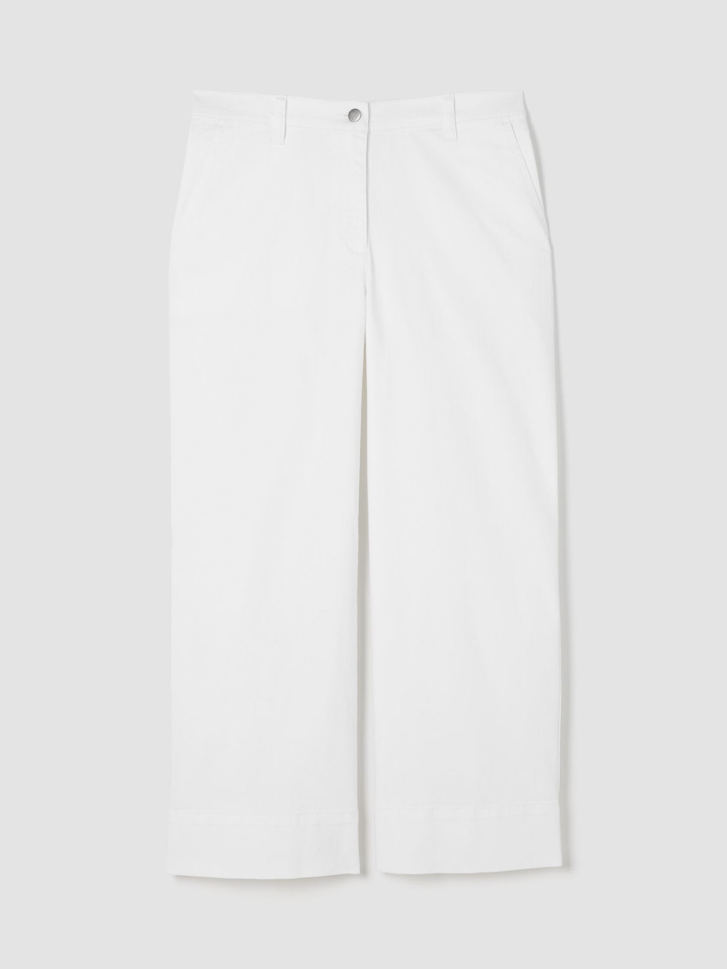 Eileen Fisher Organic Cotton Stretch Denim Wide Leg Pant