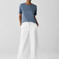 Eileen Fisher Organic Cotton Stretch Denim Wide Leg Pant