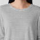 Eileen Fisher Striped Organic Linen Jersey Long Sleeve Top