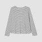 Eileen Fisher Striped Organic Linen Jersey Long Sleeve Top