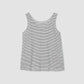 Eileen Fisher Striped Organic Linen Jersey Scoop Neck Tank