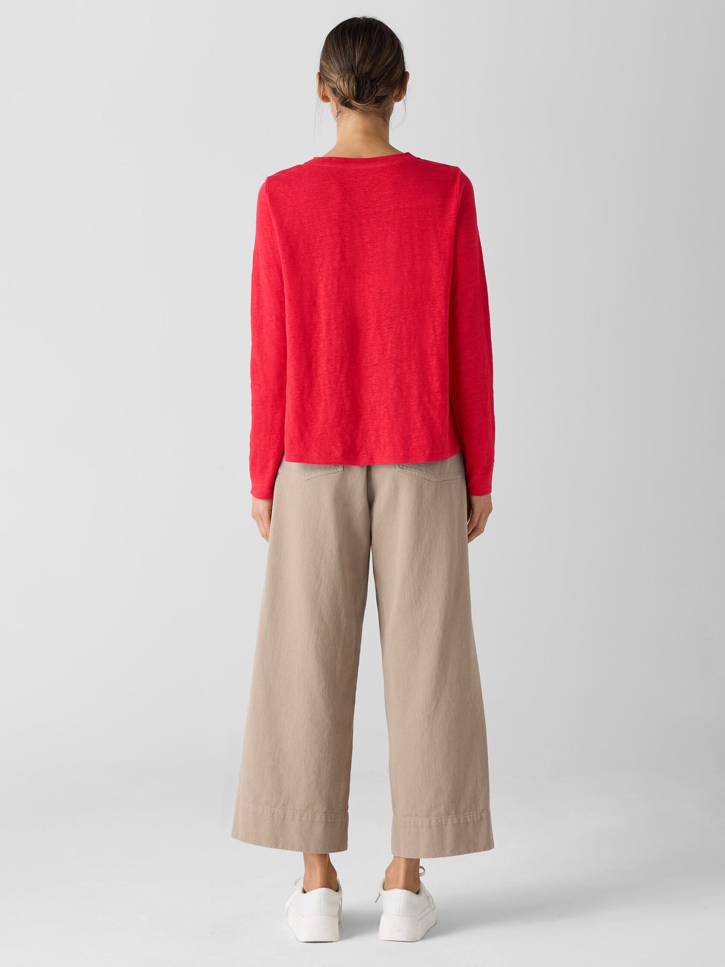 Eileen Fisher Organic Linen Jersey Long Sleeve Top