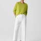 Eileen Fisher Organic Linen Cotton Cord Crew Neck Top