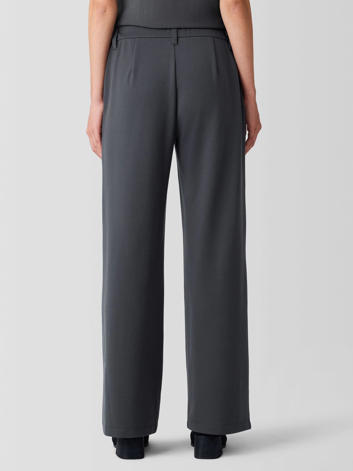 Eileen Fisher Washable Flex Ponte Wide Leg Trouser