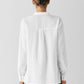 Eileen Fisher Organic Cotton Ripple Mandarin Collar Shirt