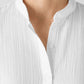 Eileen Fisher Organic Cotton Ripple Mandarin Collar Shirt