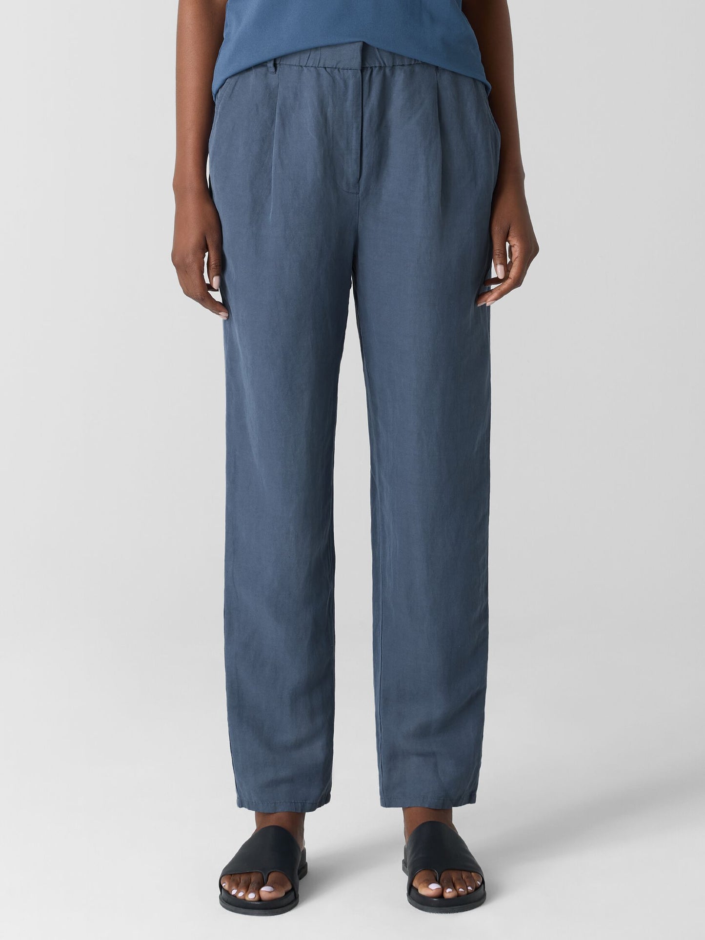 Eileen Fisher Linen Silk Twill Tapered Pant