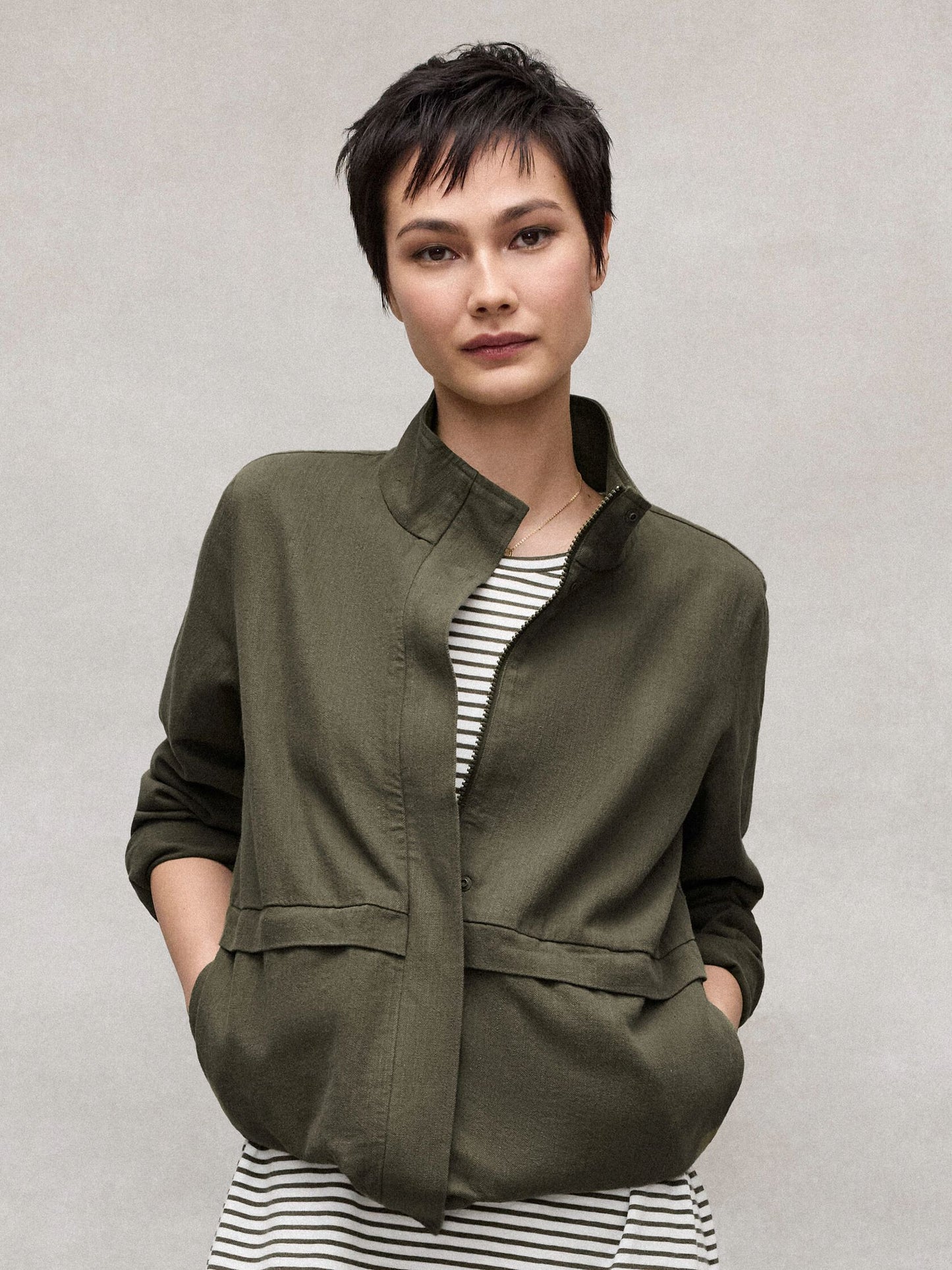 Eileen Fisher Zip Up Jacket