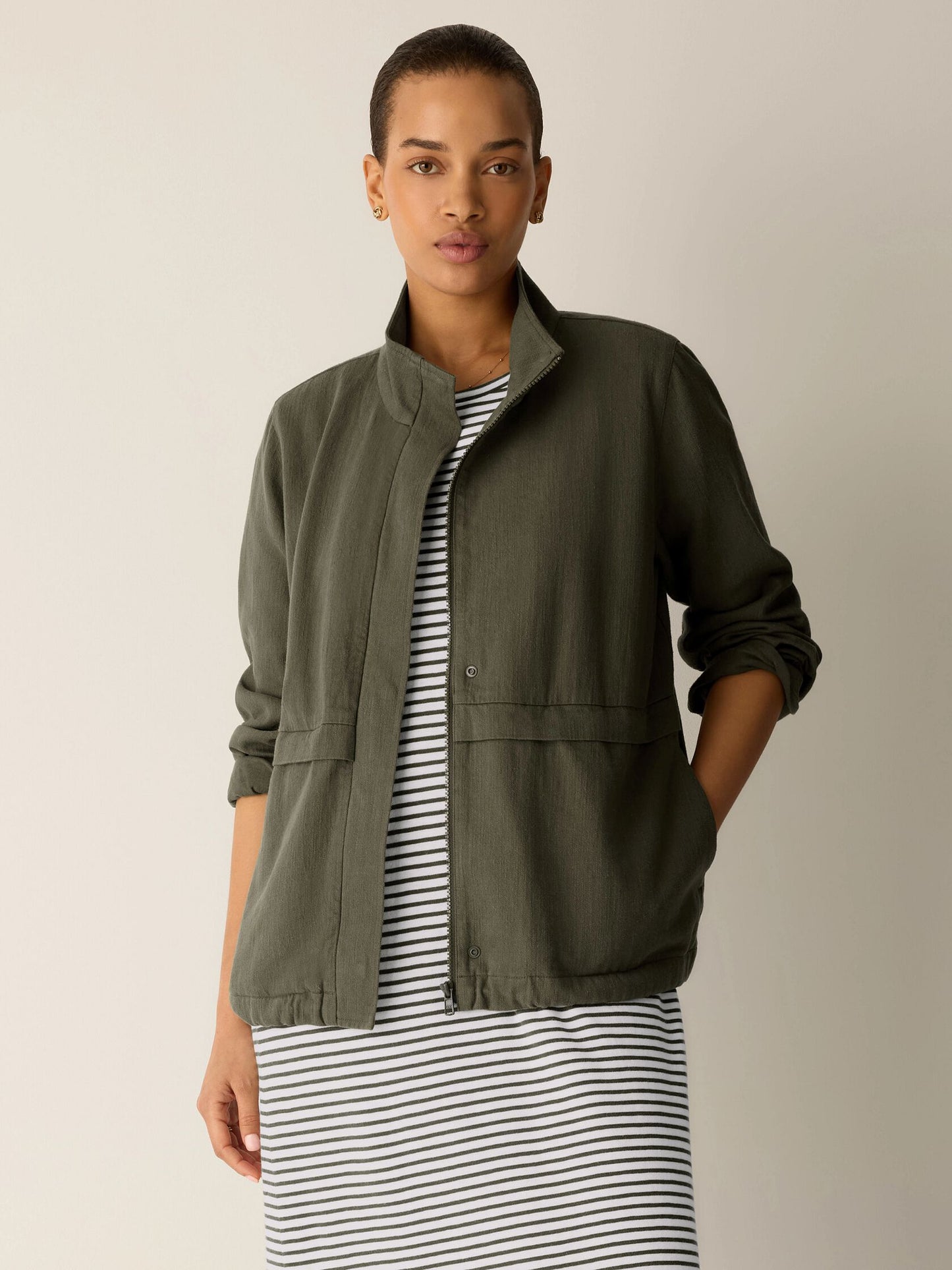 Eileen Fisher Zip Up Jacket