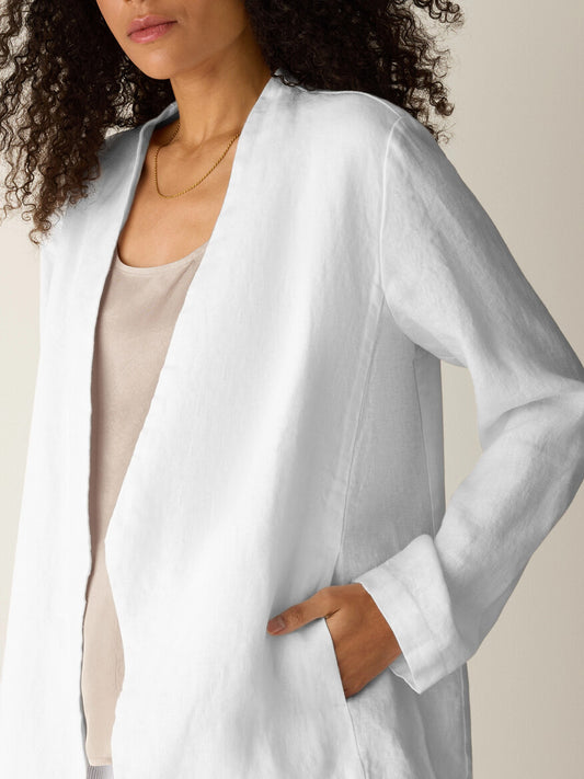 Eileen Fisher High Colar Cut-Away Jacket