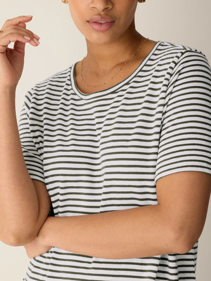 Eileen Fisher Round Neck Short Sleeve Dress