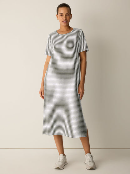 Eileen Fisher Round Neck Short Sleeve Dress