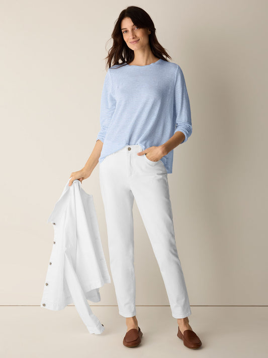 Eileen Fisher Crew Neck Long Sleeve T-shirt