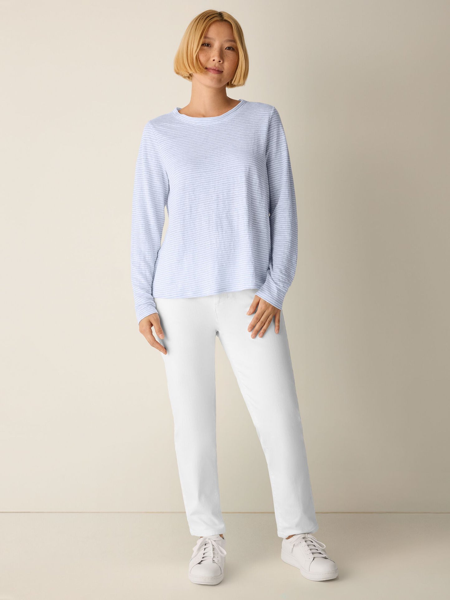 Eileen Fisher Crew Neck Long Sleeve T-shirt