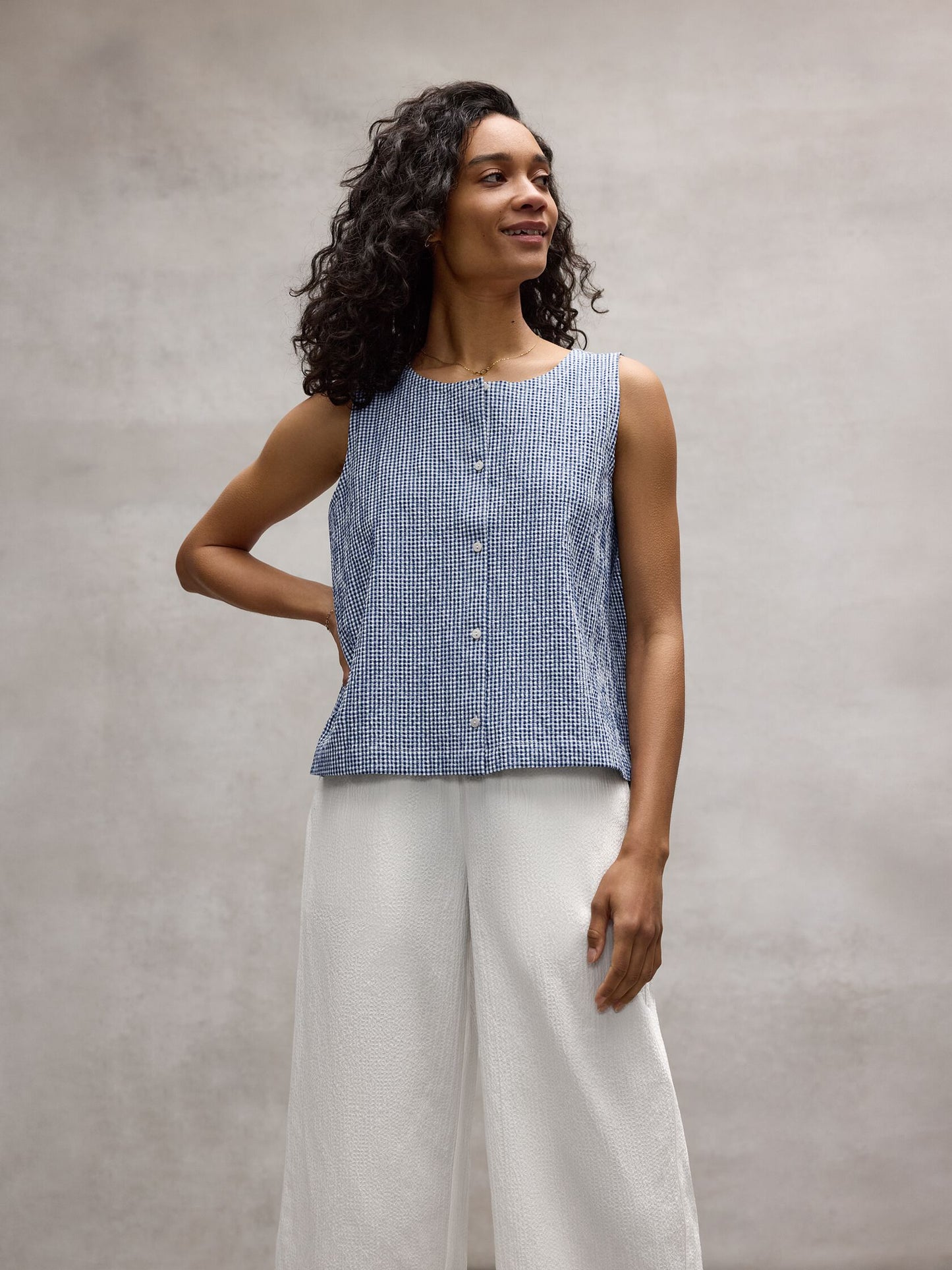Eileen Fisher Round Neck Vest