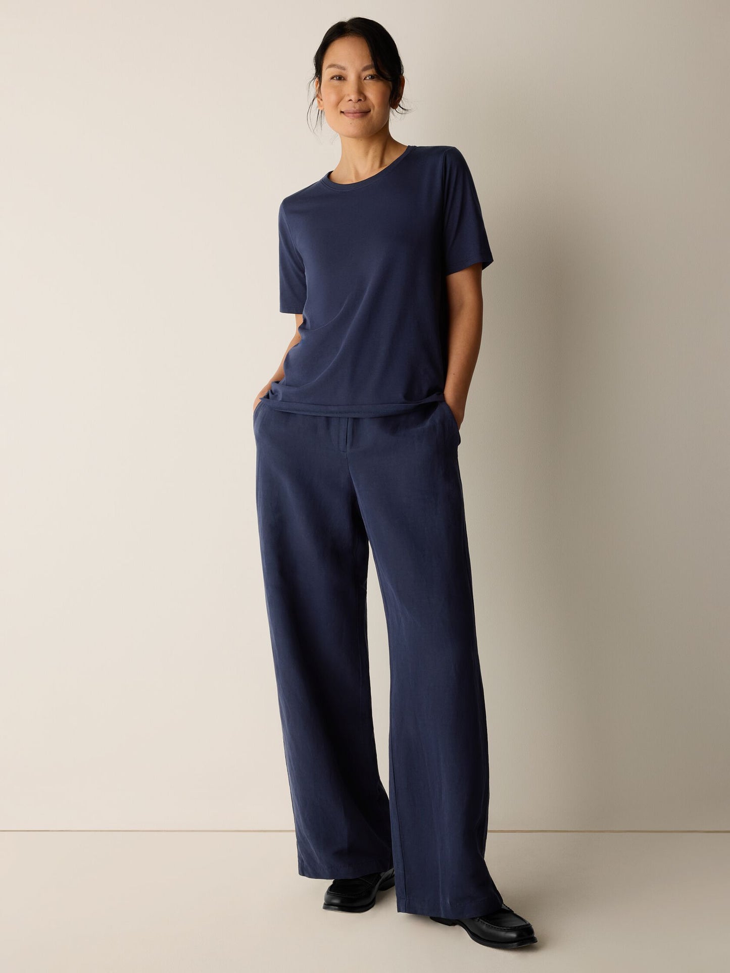 Eileen Fisher Round Neck Short Sleeve T-shirt