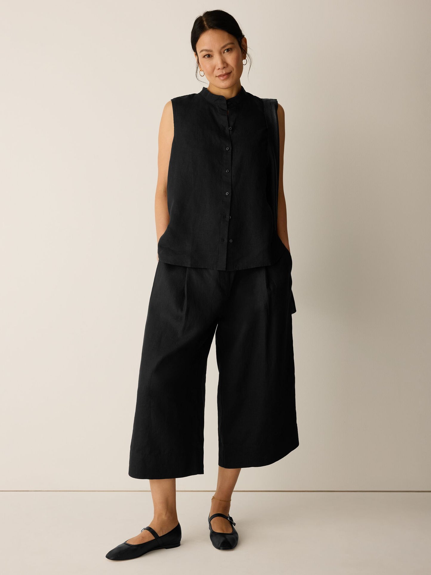 Eileen Fisher High Waisted Crop Trouser