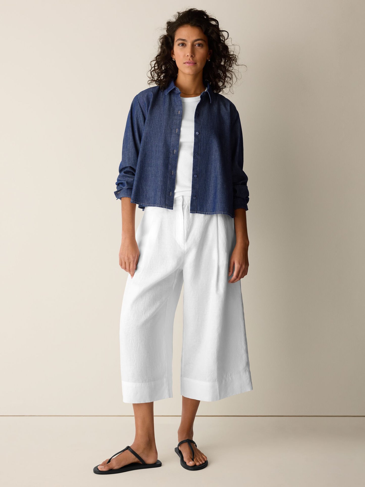 Eileen Fisher High Waisted Crop Trouser