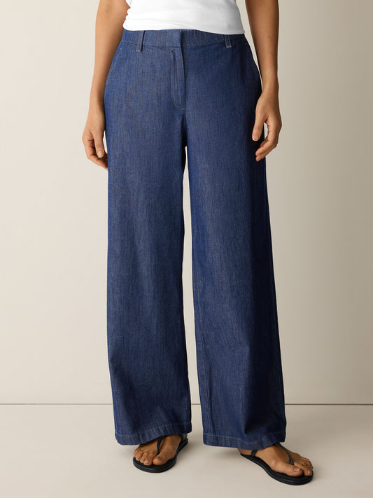 Eileen Fisher High Waisted Wide Trouser