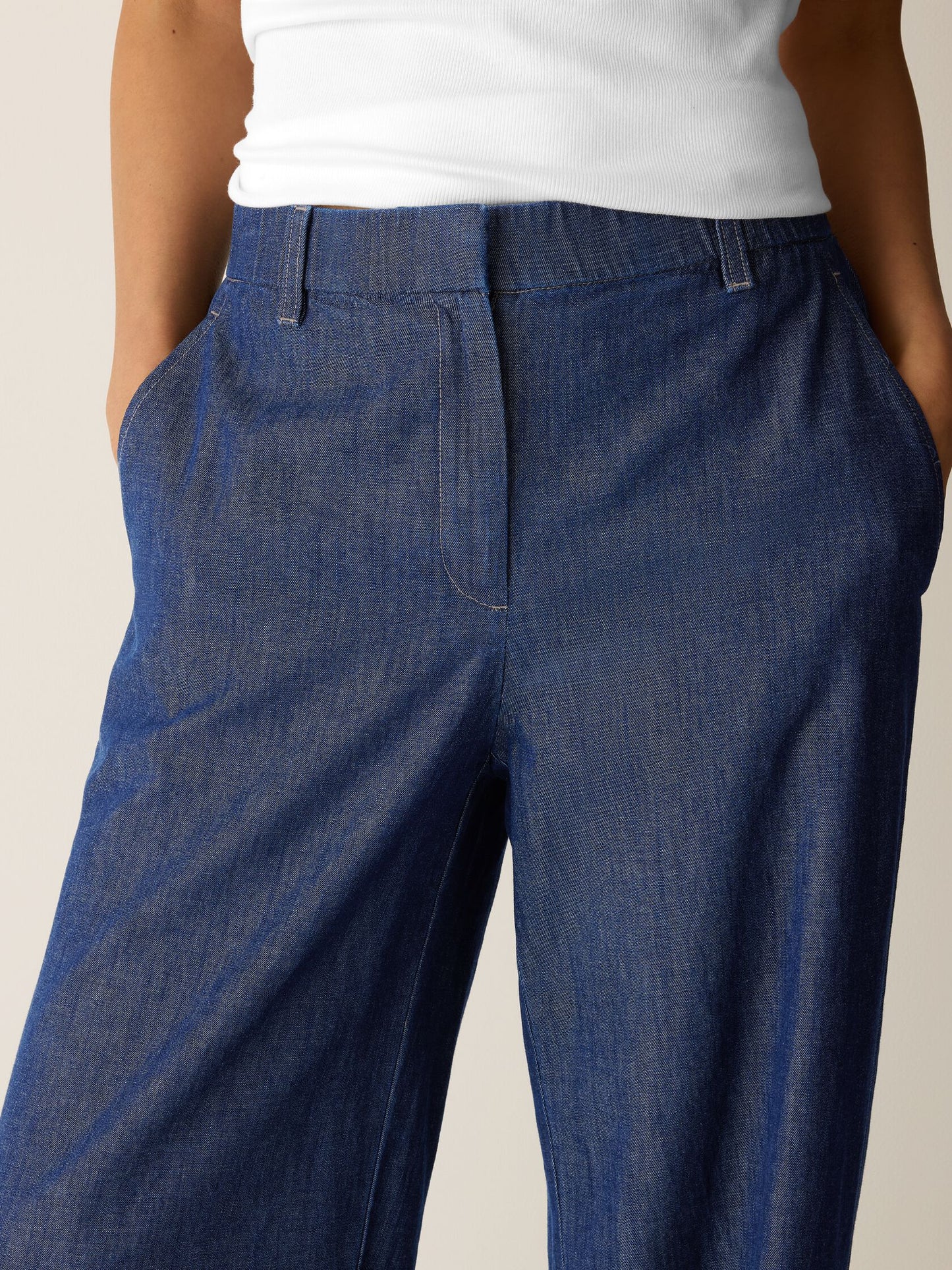 Eileen Fisher High Waisted Wide Trouser