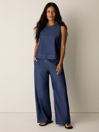 Eileen Fisher High Waisted Wide Trouser