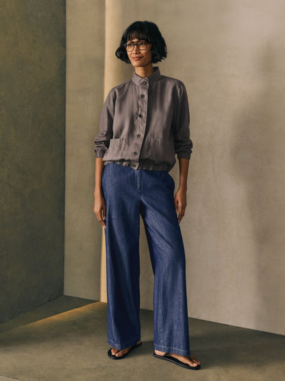 Eileen Fisher High Waisted Wide Trouser