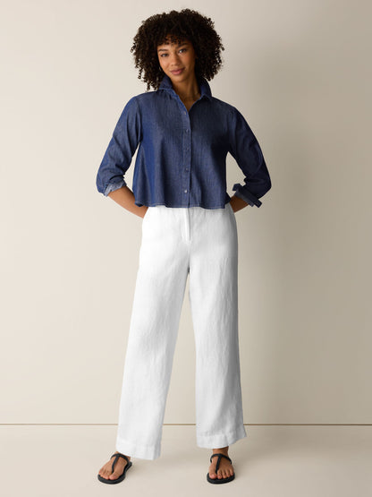 Eileen Fisher Classic Collar Short A-Line Shirt