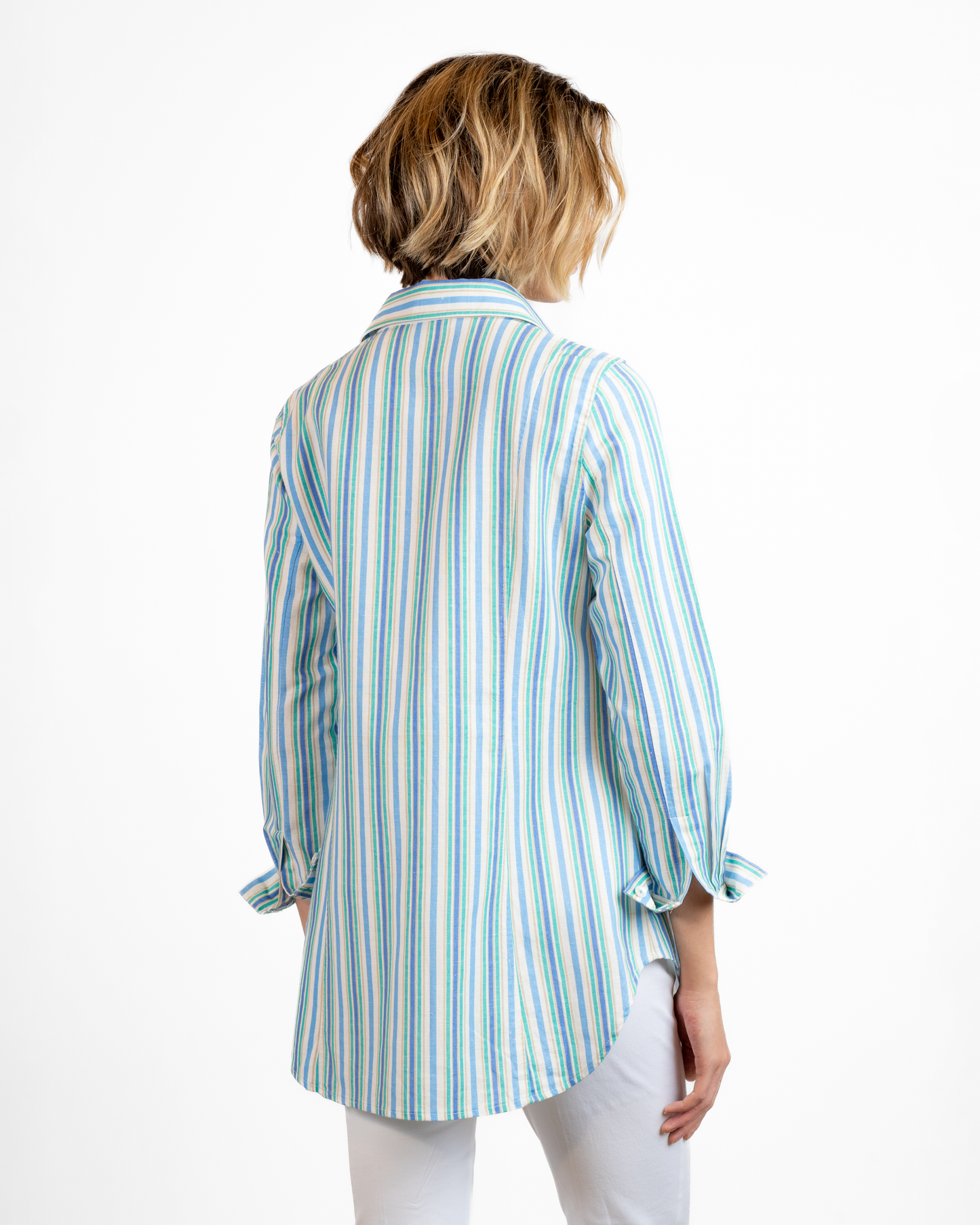BYLYSE Tunic Stripe Linen Blouse