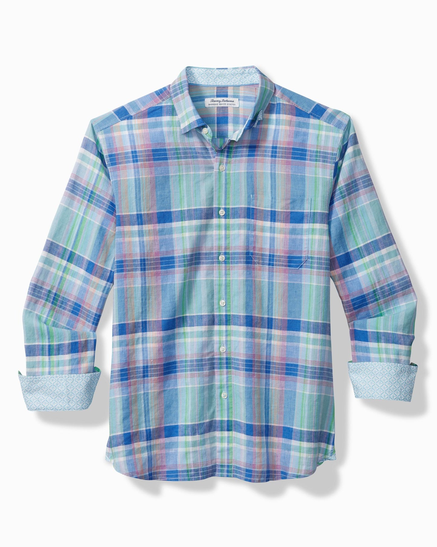 Tommy Bahama Barbados Breeze Check Stretch-Linen Shirt